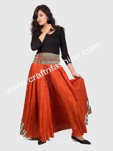 Pantalon large de vêtements de yoga de grande taille-Pantalon palazzo en crêpe de soie d'été avec motif ventre - Product Image 6