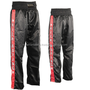 Pantalons de kickboxing personnalisés avec logo, pantalon en satin pour arts martiaux et boxe - Product Image 3