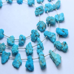 Perles brutes de bâton de turquoise naturelle de la Belle au bois dormant de l'Arizona - Product Image 2