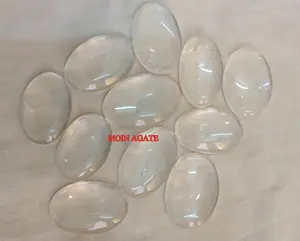 高品质透明石英椭圆形出售水晶产品脉轮石批发商用作脉轮椭圆形石