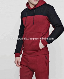 Venta al por mayor a granel chándal ajustado, 100% algodón personalizado hombres deporte Hoody Jogging traje pulóver cremallera engrosada transpirable chándales - Product Image 3