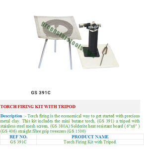 Torch <b>Firing</b> Kit With Tripod GS 391C Jewelry <b>Tools</b> for Jewelers - Product Image 2