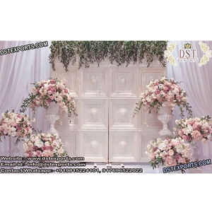 Increíble boda blanco puerta marco decoración evento Escenario Puerta Panel accesorio decorativo - Product Image 1