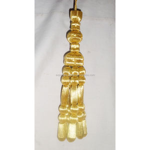 OEM Wholesale Spanish Borlas Bolitas Tassels Gold Bullion Excellent Quality Metallic Gold Borlas Con Bolitas Tassels Customized - Product Image 2