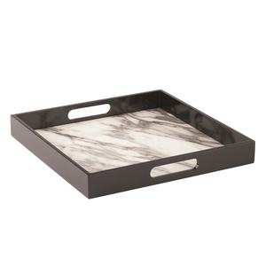 ถาดหินอ่อนหินอ่อนถาดเสิร์ฟหินอ่อนถาดอาหารเช้าโลหะขายส่งผู้ผลิต - Product Image 1