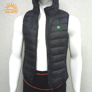 Gilet chauffant en duvet coupe-vent rechargeable par USB avec capuche pour la randonnée, les trajets quotidiens et le ski - Product Image 3