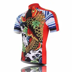 Jersey Bersepeda Kustom Anti-UV Kompresi Fitness Latihan Sublimasi Penjualan Terlaris dengan Label OEM