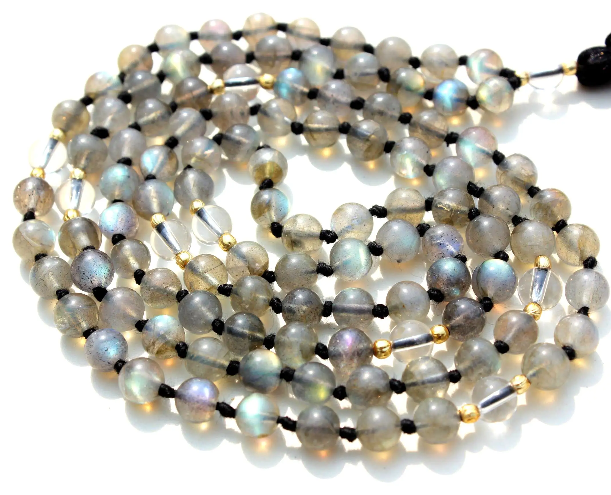 Pierres de Labradorite naturelles, perles en vrac de qualité supérieure, brins 6mm, pierre de cristal de guérison