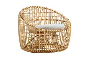 Chaise longue en rotin traditionnel en gros de nid pour la ferme de cuisine de diner-Sièges d'intérieur extérieurs confortables - Product Image 5