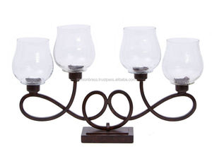 Bougeoir à 5 bras avec finitions rouillées - Product Image 4