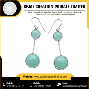 Pendiente de piedras preciosas de plata esterlina de último diseño Pendientes de piedras preciosas de plata esterlina de último diseño Joyería elegante y atemporal - Product Image 5