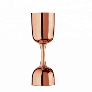 Jigger de mesure de cocktail en cuivre avec poignée confortable Accessoires de verres de barre en métal - Product Image 5