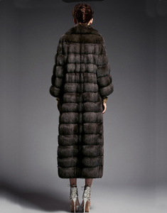 Abrigo de Piel de Sable Genuino, Nuevo Diseño para Mujer, Prenda VRS0031, Talla Valeriano Romano, 1 kg, Hecho en Turquía - Product Image 2