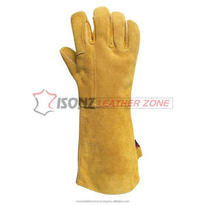 EN 388 Gants de soudage Tig Taille XL Gants de sécurité imperméables, anti-coupures, antidérapants et anti-chocs en cuir fendu - Product Image 5