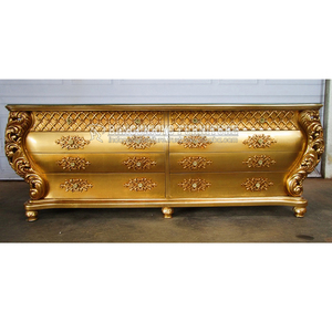 green emerald velvet dress Medusa Dresser Made With Wood In Gold Finish Gold Bedroom Contemporary