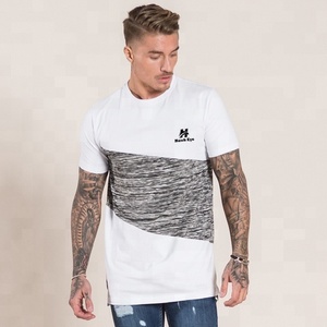 T-shirt pour homme à manches régulières en polyester/coton, col rond, design rayé, séchage rapide, anti-boulochage et respirant, Hawk Eye Sports - Product Image 1