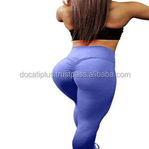 custom oem ladies gym wear V cut scrunch butt leggings - Product Image 1