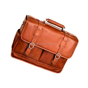 Maletín de Cuero Vintage Cosido a Mano para Hombre, Bolso de Mensajero para Portátil - Product Image 1