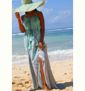 คอลเลกชันที่ไม่ซ้ำกันของผู้หญิงสวมใส่เรยอนมัดย้อมชายหาดยาวสวมใส่ชุด Maxi - Product Image 1