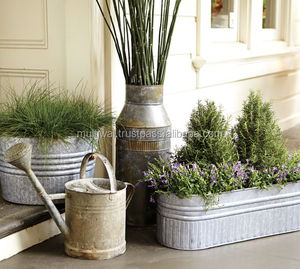 Jardinières galvanisées pour jardin décoratif - Product Image 2
