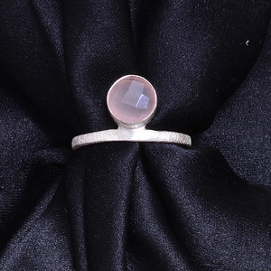 Casa de Plata รอบตัดดอกกุหลาบอัญมณีควอตซ์925เงินสเตอร์ลิงแหวนแฟชั่นสำหรับผู้หญิงการตั้งค่าฝาสำหรับปาร์ตี้ - Product Image 2