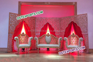 Paneles de Fibra de Vidrio Decorativos para Escenarios de Boda, Modernos, Ligeros, Tallados en Oro Jali, Tamaño Personalizado para Eventos y Conciertos - Product Image 3