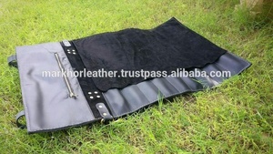 Large Genuine <b>Leather</b> Vintage Silky Black <b>Knife</b> <b>Roll</b>, <b>Leather</b> Chef <b>Knife</b> Bag With 9 Slots, <b>Leather</b> Toll <b>Roll</b> - Product Image 5