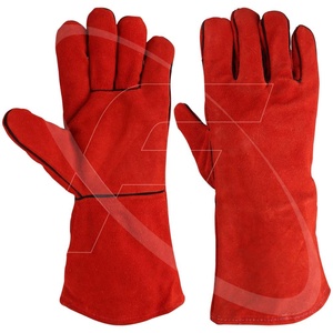 Gants De Soudage Red Tig à Doublure Complète en Cuir de Vachette Fendu Couture Soudée Complète Guantes De Seguridad - Product Image 1