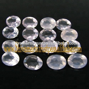 หินโรสควอตซ์ธรรมชาติที่สวยงามอัญมณีเหลี่ยมเพชรพลอยเงินขนาด9มม. เพชรธรรมชาติสีชมพู - Product Image 2