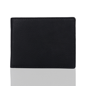 Cartera de Cuero Vacuno Genuino, Cartera Simple para Hombre en Color Marrón y Negro, Gran Venta - Product Image 1