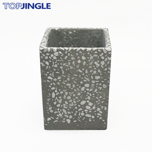 Porte-brosse à dents et gobelet Poly in Gravel Design - Product Image 2