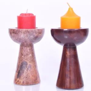 天主教蜡烛还愿持有人工厂天然石材热卖T-Light手工制作烛台家居装饰