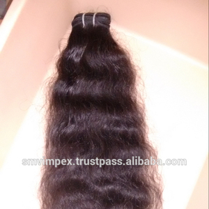 Extensiones de cabello virgen Remy 100% del vendedor del templo indio, cabello humano natural suelto de estilo de onda profunda natural crudo de la India - Product Image 6