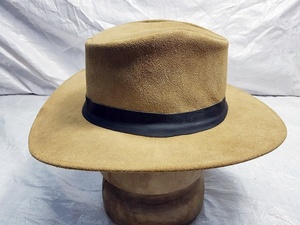 Elegante sombrero de cuero de vaquero, duradero, de gamuza australiana, clásico, Occidental, para exteriores, Rancho, sombrero de viaje para uso diario de pesca, liso - Product Image 3