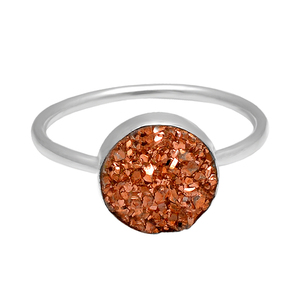 Anillo de Plata de Ley 925 hecho a mano, piedra preciosa Druzy dorada, joyería Unisex de moda para fiesta, aniversario de boda - Product Image 2