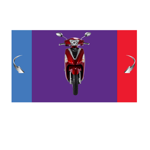 Marca Yamahv - Motocicleta de gasolina de alta calidad de 125cc (Rojo/Blanco) Acruzov Deluxe. - Product Image 1