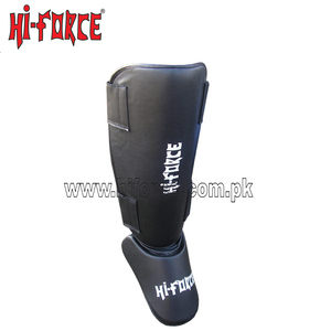 สนับแข้งมวยไทย คิกบ็อกซิ่ง MMA ยี่ห้อ Hi-Force ผลิตจากวัสดุ PU คุณภาพสูง สำหรับผู้ใหญ่ ป้องกันขาและเท้า - Product Image 4