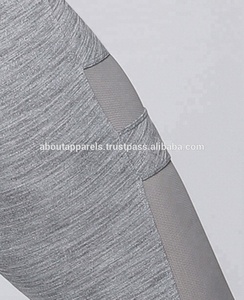 New Stylish Cheap Customized Gray OEM High Waist with Customized Breathable Elastic Rib Plain Yoga <b>Leggings</b> With - Product Image 4