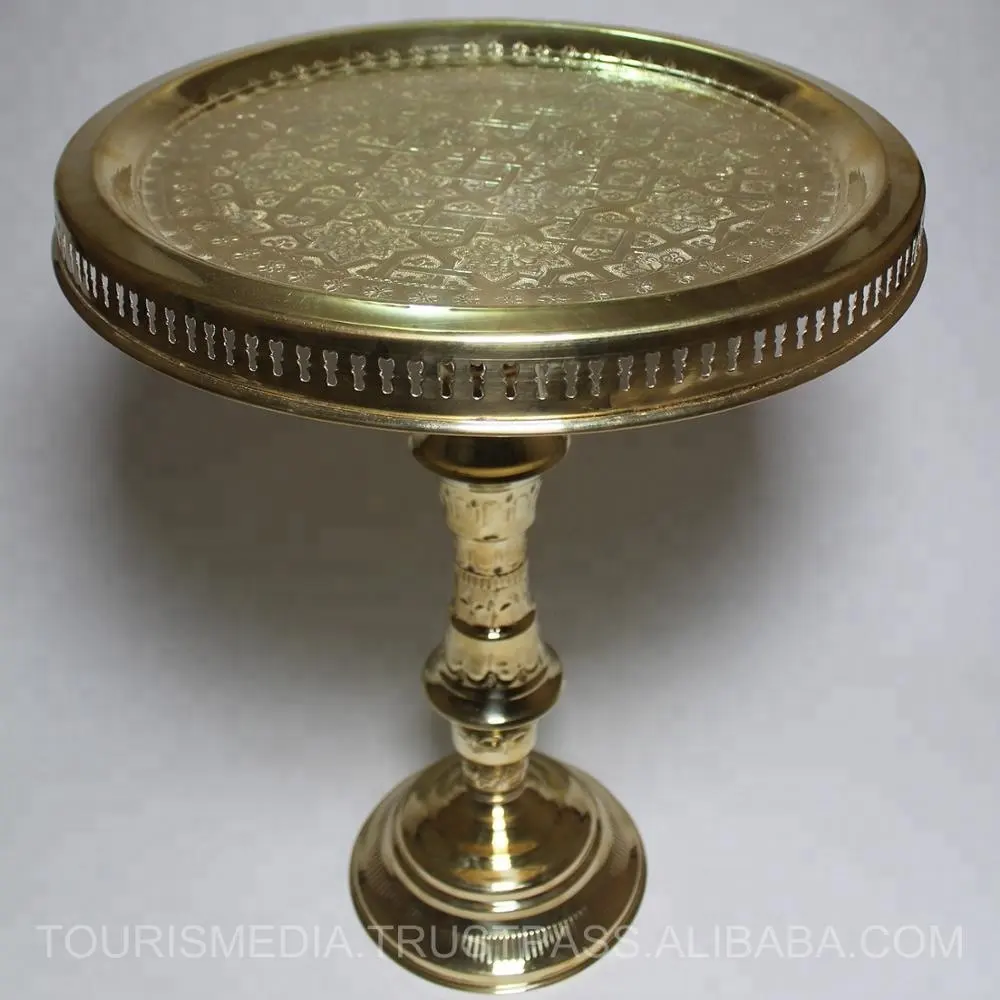 Moroccan brass coffee tables wholesale hand carved tea round corner tray side tables