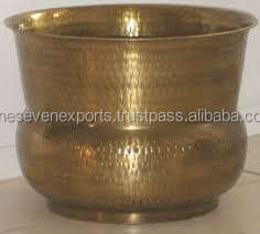 Macetas de hierro pequeñas decorativas doradas de bronce nórdico, macetas de Interior de Metal martillado para decoración del hogar de lujo - Product Image 5