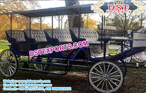 Calèches américaines classiques tirées par des chevaux Style hollywoodien Calèche Victoria Buggy royal pour les cérémonies de mariage - Product Image 2