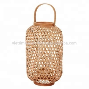 ธรรมชาติวินเทจโคมไฟไม้ไผ่ที่มีหลายสไตล์,เชิงเทียนแก้ว - Product Image 1