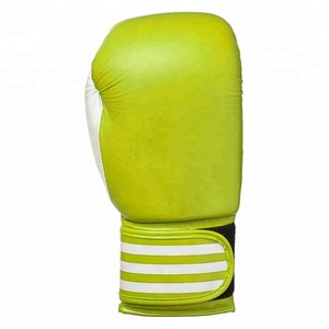 Guantes de boxeo de color verde claro con rayas blancas, Muay Thai, Kick Boxing sarung tangan Punching MMA, entrenamiento - Product Image 3