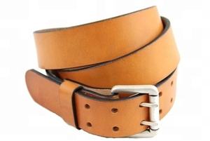 American Casual 1,1/4 "Cinturón de cuero Latigo negro con sillín y cinturón de cuero con hebilla de acero inoxidable - Product Image 4