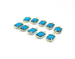 Hermoso conector de bisel de Topacio azul claro de Plata de Ley 925 - Product Image 1