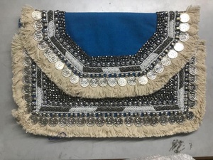 Indian Boho Designer Handmade <b>Canvas</b> Clutch Evening Shopping Party <b>Bag</b> <b>Women's</b> Fashionable Daily Messenger Shoulder <b>Bags</b> - Product Image 5