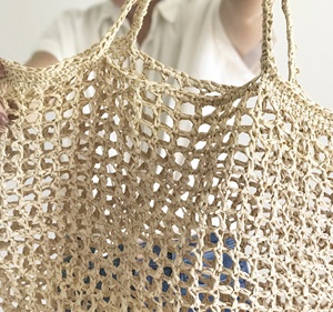 Sac fourre-tout en papier raphia pour femmes, sac à main de Shopping, en raphia, livraison au client le meilleur prix, - Product Image 6