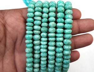 La meilleure qualité en Amazonite naturelle Micro perles rondelles à facettes pour la fabrication de bijoux prix de gros - Product Image 3