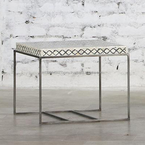 Modern <b>Square</b> Bone Inlay Coffee <b>Table</b> for Living Room Home Furniture - Product Image 2