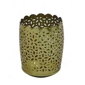 Linterna votiva de filigrana dorada redonda, nuevo diseño - Product Image 6